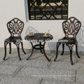 Best price  outdoor backyard furniture cast aluminum dining chair and table set